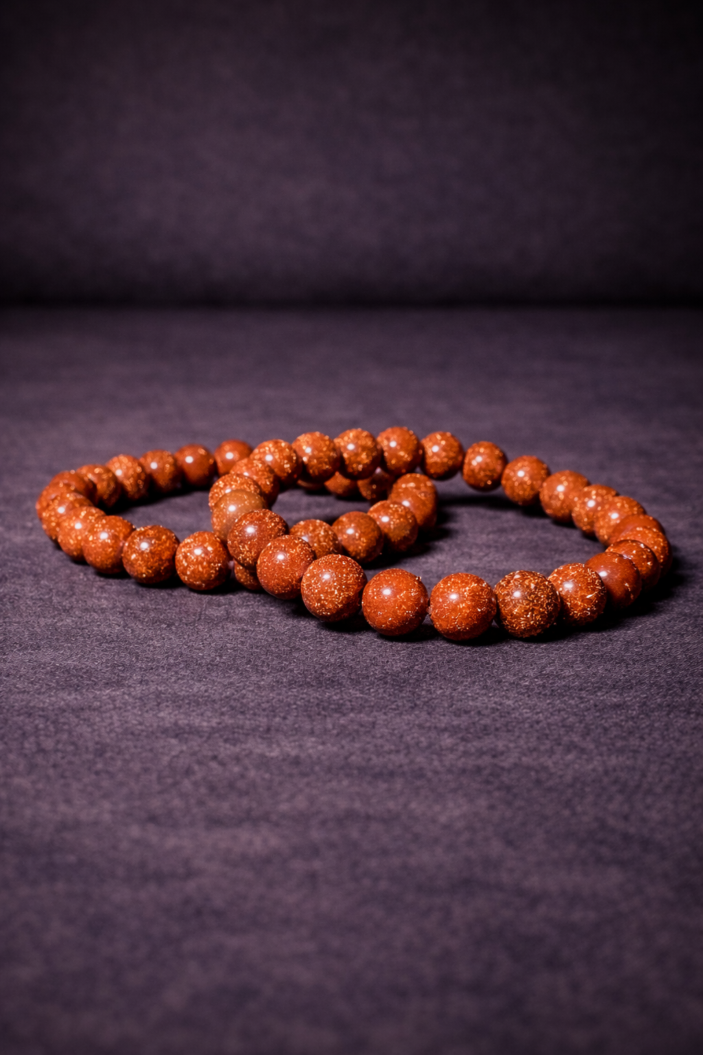 Gold Sandstone Bead Bracelet - 8 MM-1