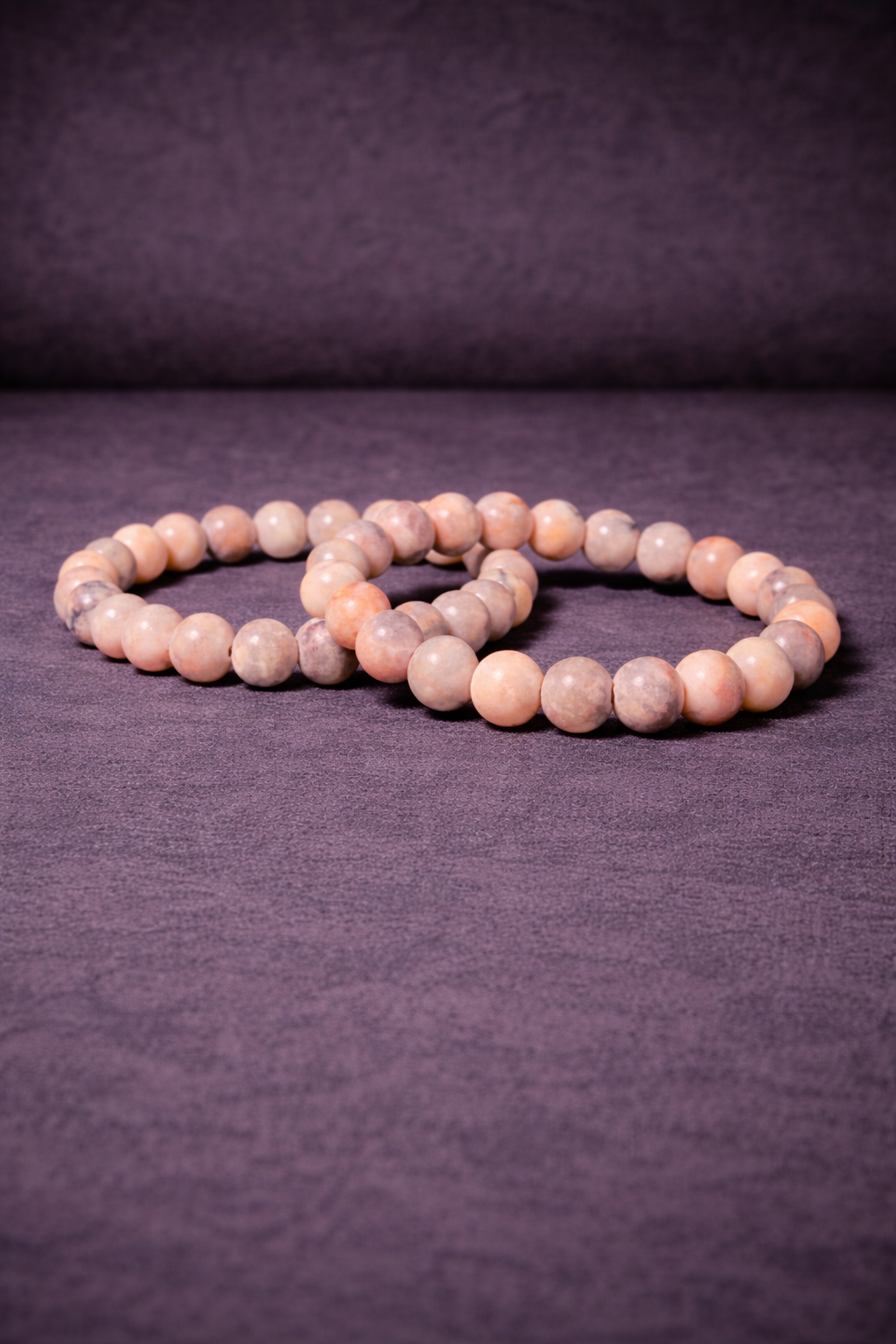 Pink Zebra Bead Bracelet - 8 MM-1