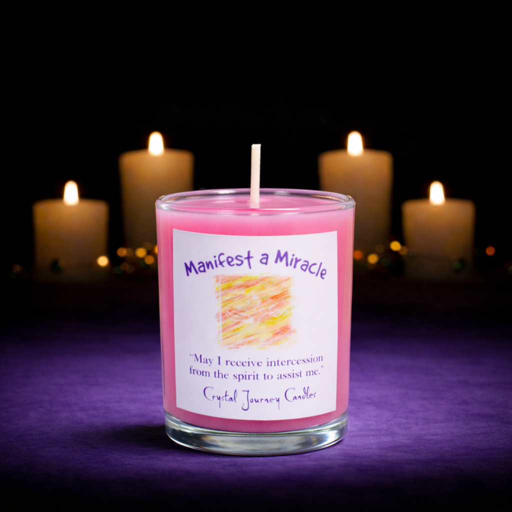 Soy Herbal Filled Votive Manifest A Miracle