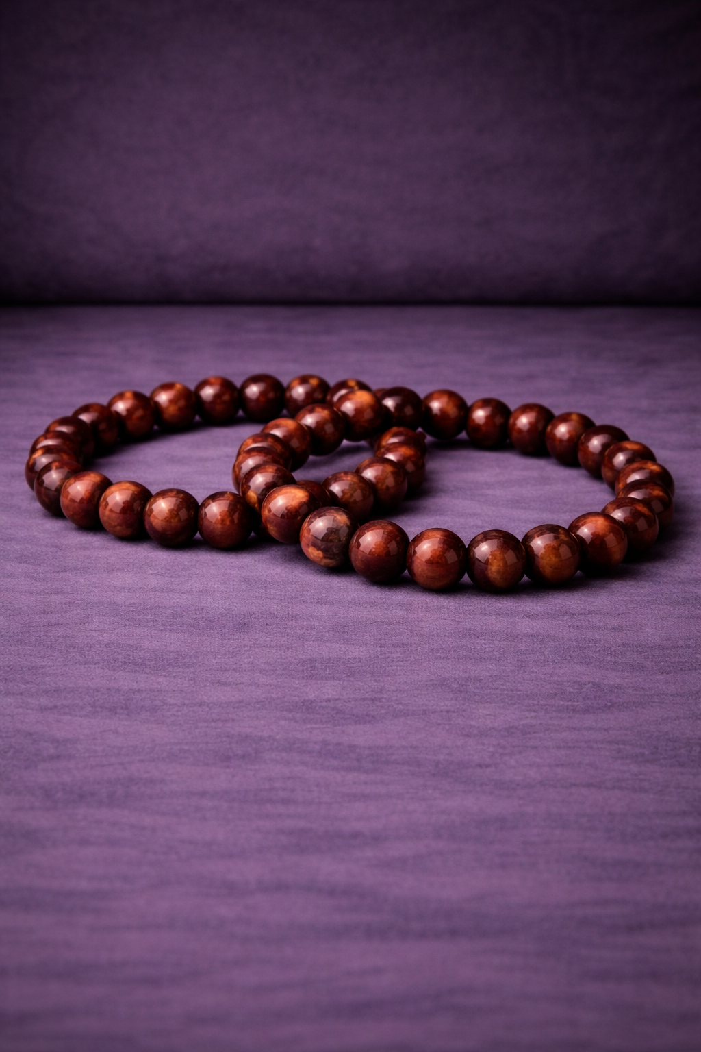 Red Tiger Eye Bead Bracelet - 8 MM