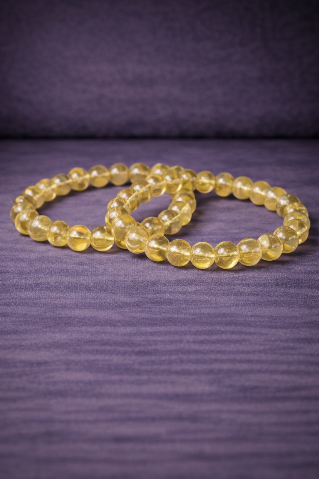 Yellow Fluorite Bead Bracelet - 8 MM-1