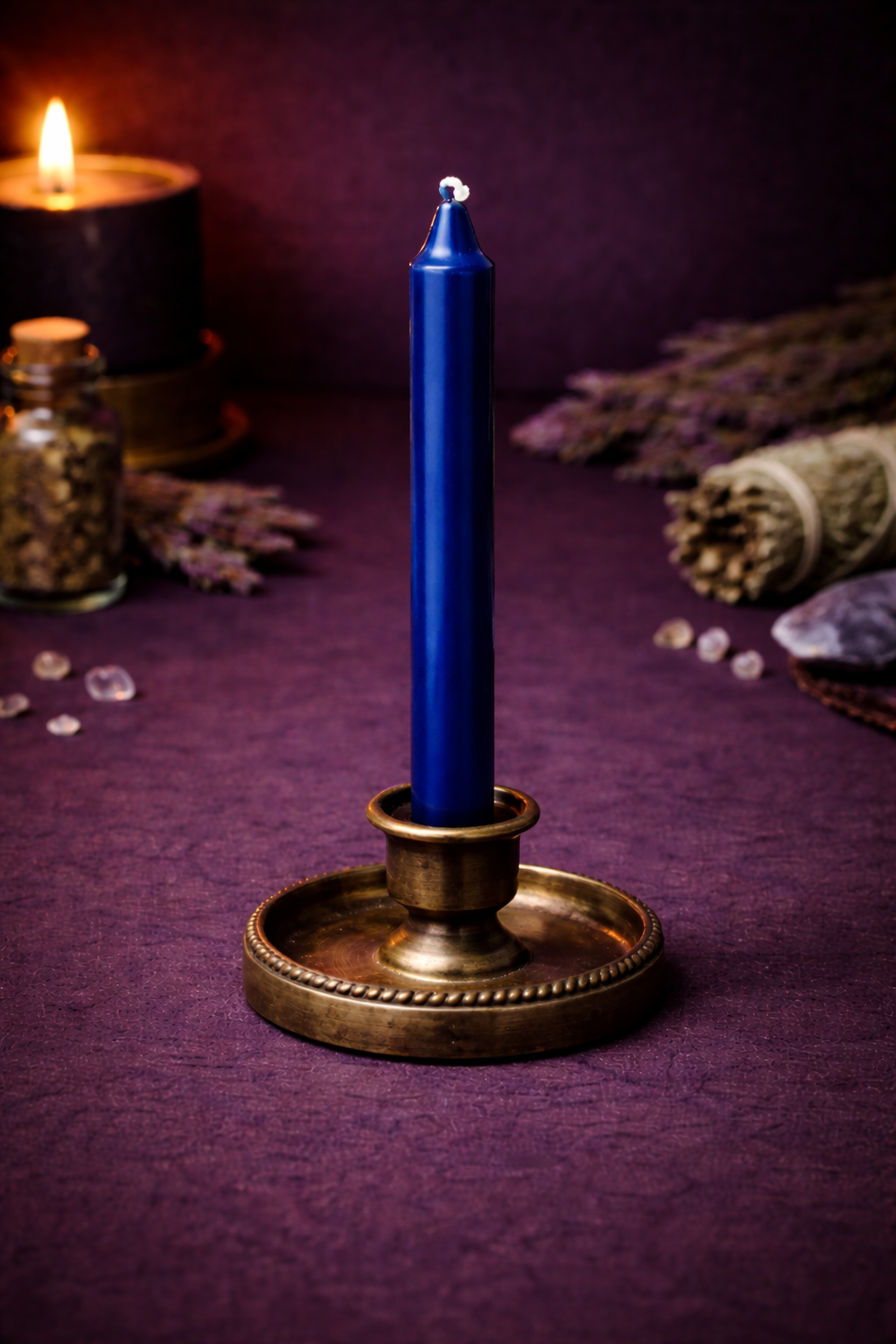 Chime Candle - 4in - Blue-1