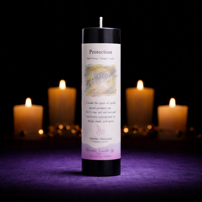 Reiki Herbal Pillar Candle Protection-1