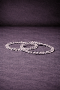 Clear Quartz Bead Bracelet - 4 MM-1