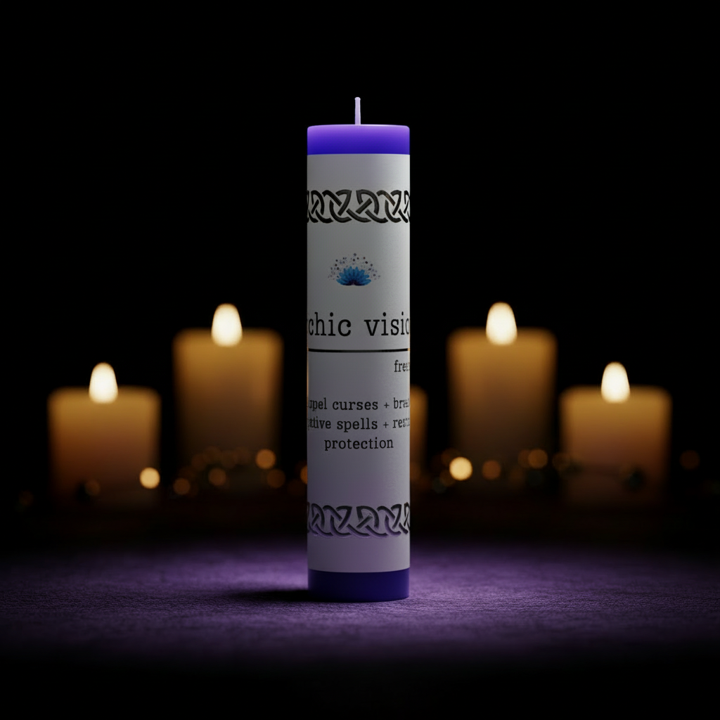 Manifestation Pillar Candle Psychic Vision-1
