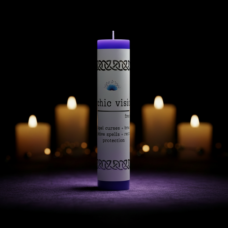 Manifestation Pillar Candle Psychic Vision-1