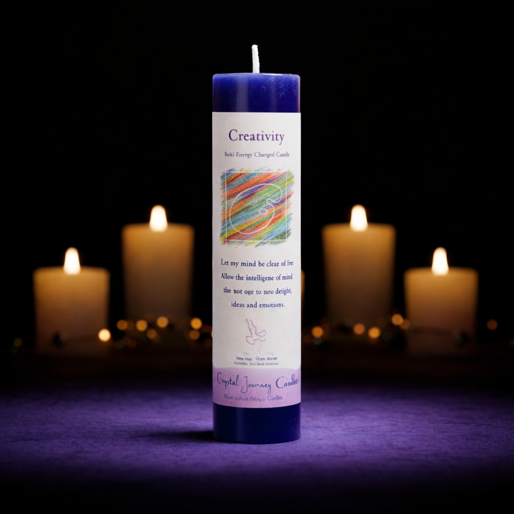 Reiki Herbal Pillar Candle Creativity