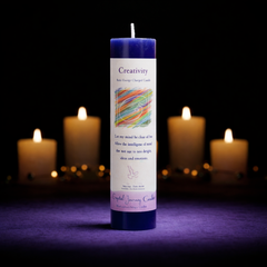 Reiki Herbal Pillar Candle Creativity-1