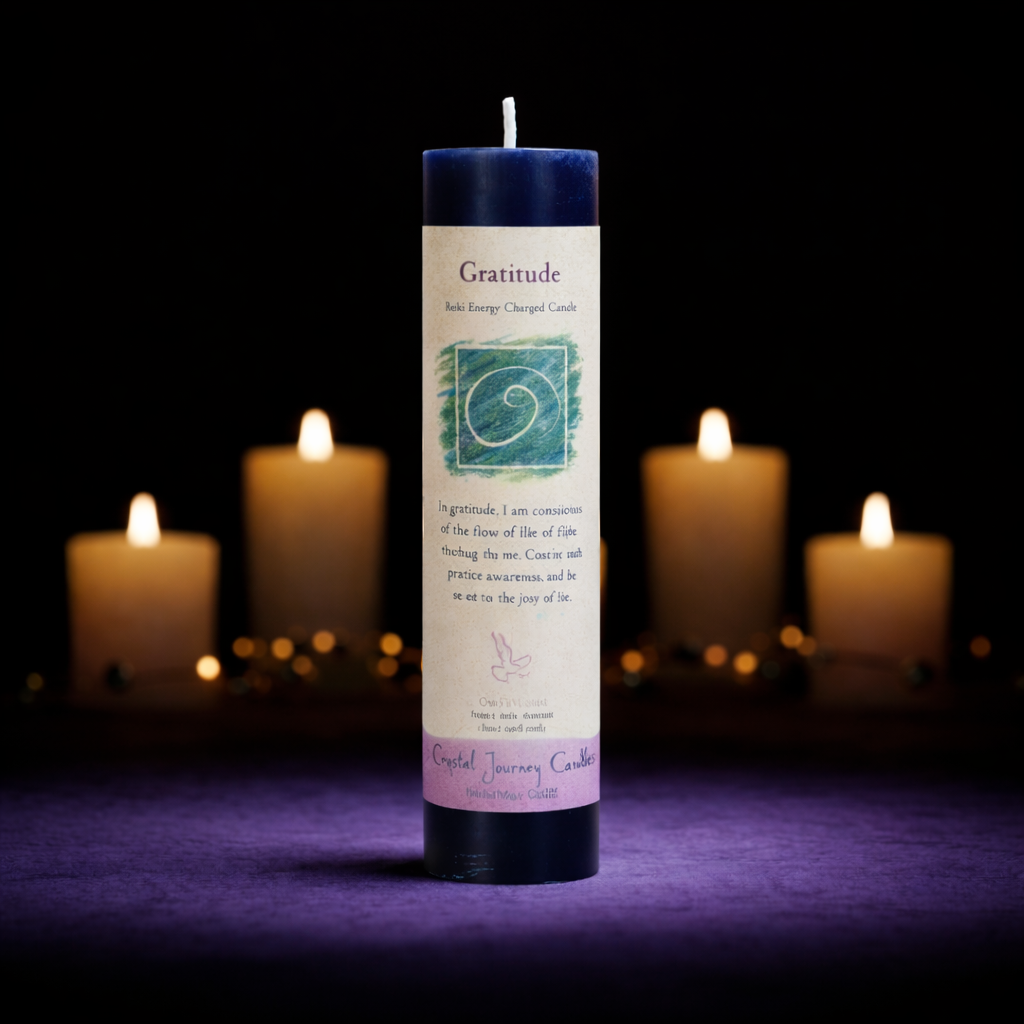 Reiki Herbal Pillar Candle Gratitude