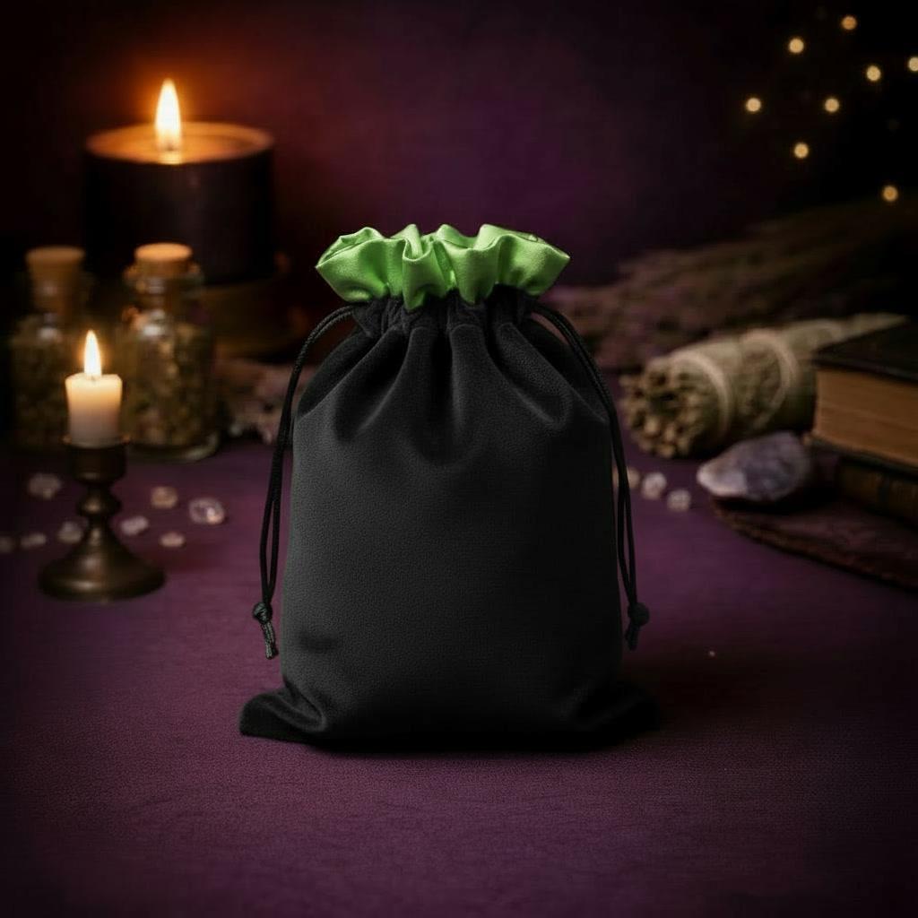 Velvet Bag with Satin Black/Green - Norse Foundry
