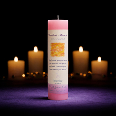Reiki Herbal Pillar Candle Manifest A Miracle-1