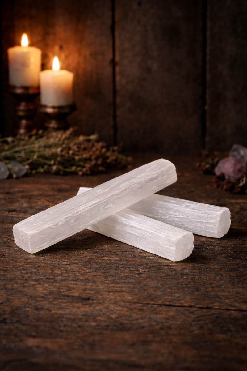 Rough Selenite Wands - 5.5"-1