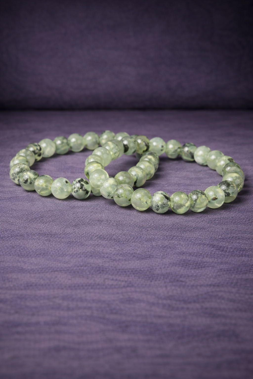 Prehnite Bead Bracelet - 8 MM
