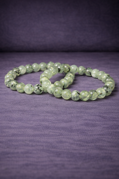 Prehnite Bead Bracelet - 8 MM-1
