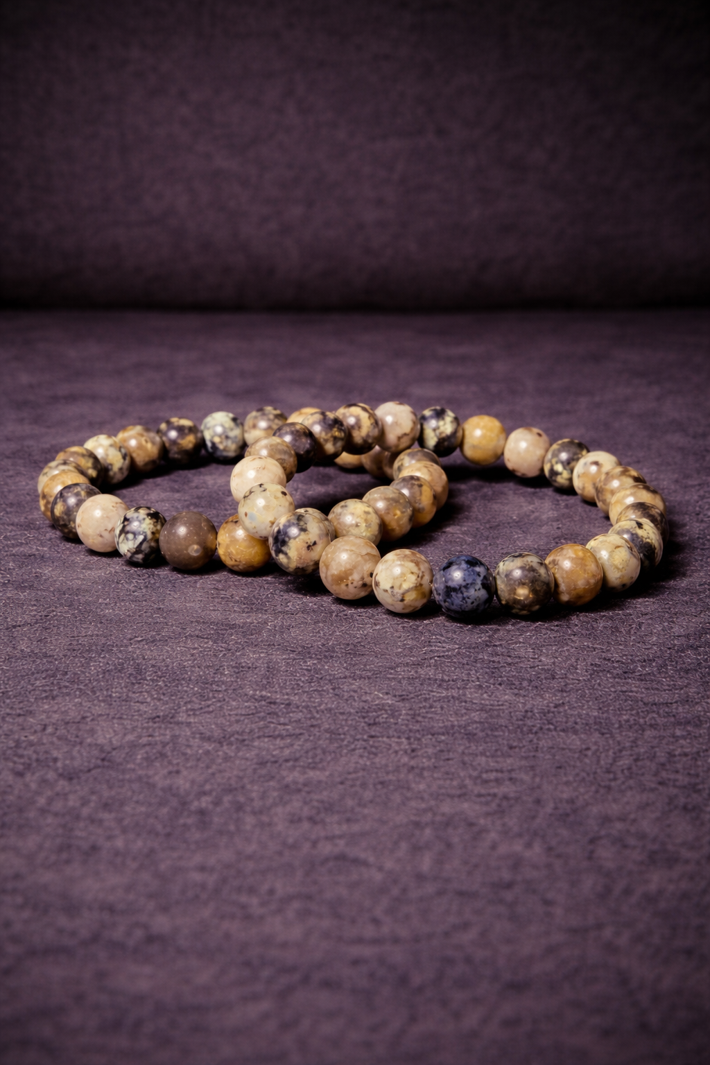 Dendritic Opal Bead Bracelet - 8 MM-1