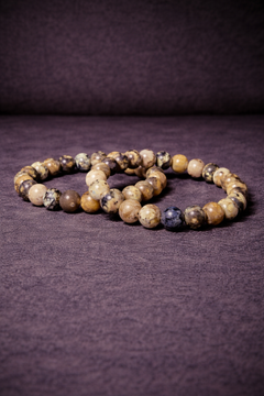 Dendritic Opal Bead Bracelet - 8 MM-1