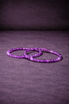 Amethyst Bead Bracelet - 4 MM-1