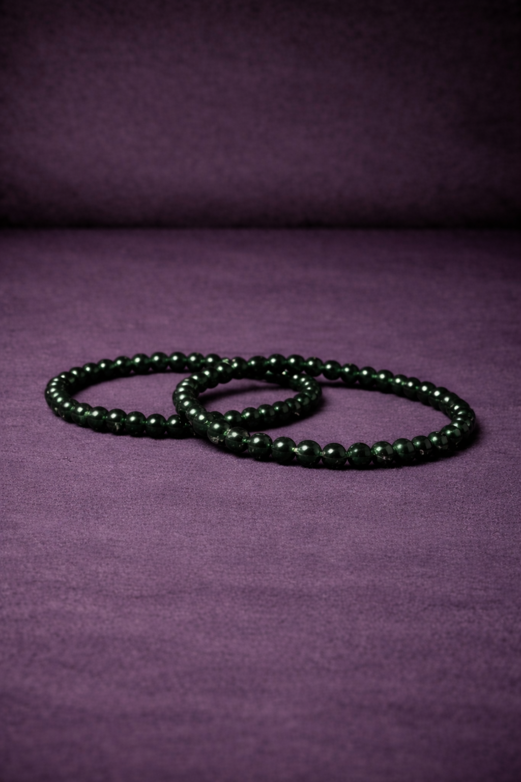 Green Sandstone Bead Bracelet - 4 MM-1