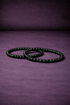 Green Sandstone Bead Bracelet - 4 MM-1