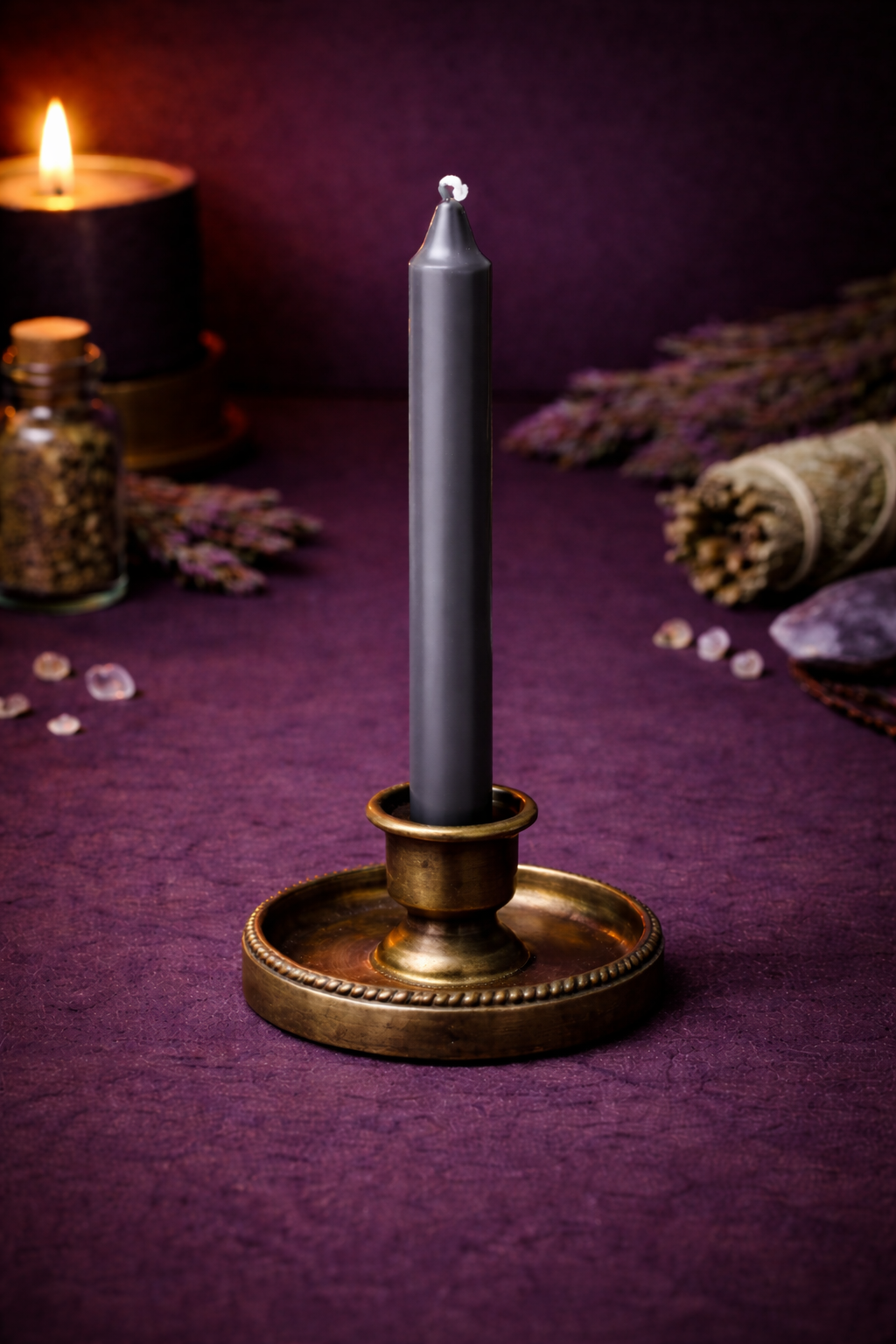 Chime Candle - 4in - Grey-1