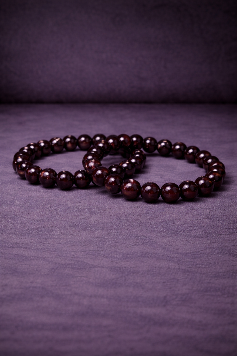 Garnet Bead Bracelet - 8 MM-1