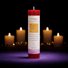 Reiki Herbal Pillar Candle Courage-1