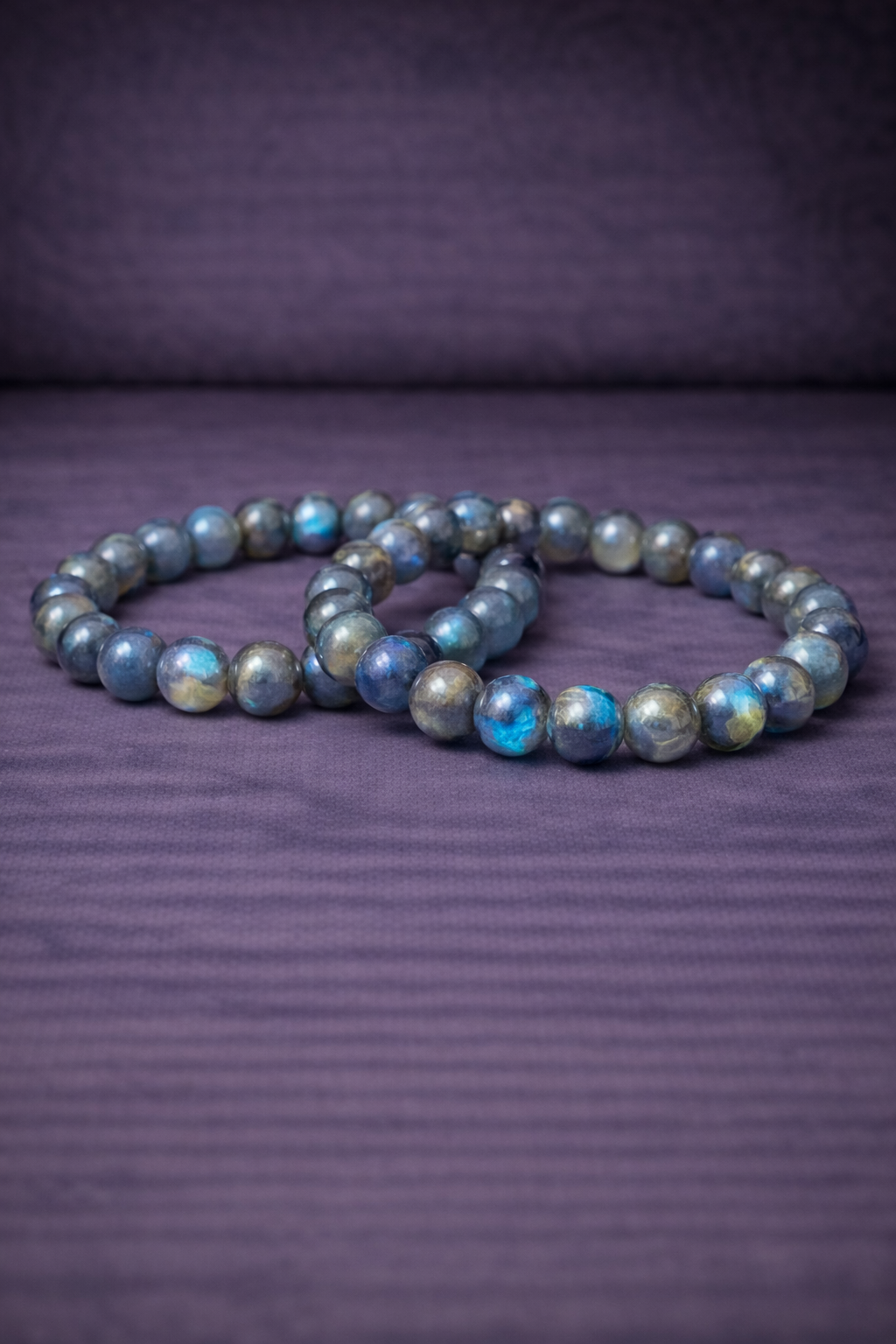 Labradorite Bead Bracelet - 8 MM-1