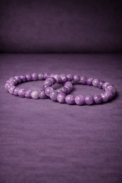Lepidolite Bead Bracelet - 8 MM-1