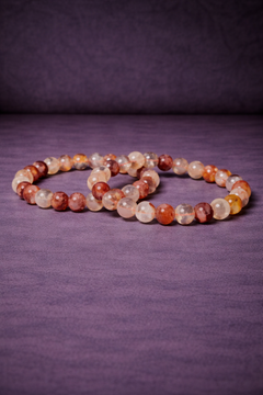 Fire Quartz Bead Bracelet - 8 MM-1