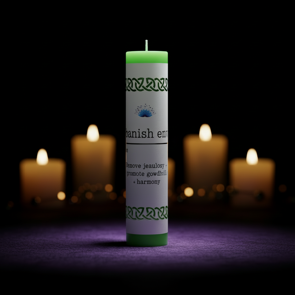 Manifestation Pillar Candle Banish Envy