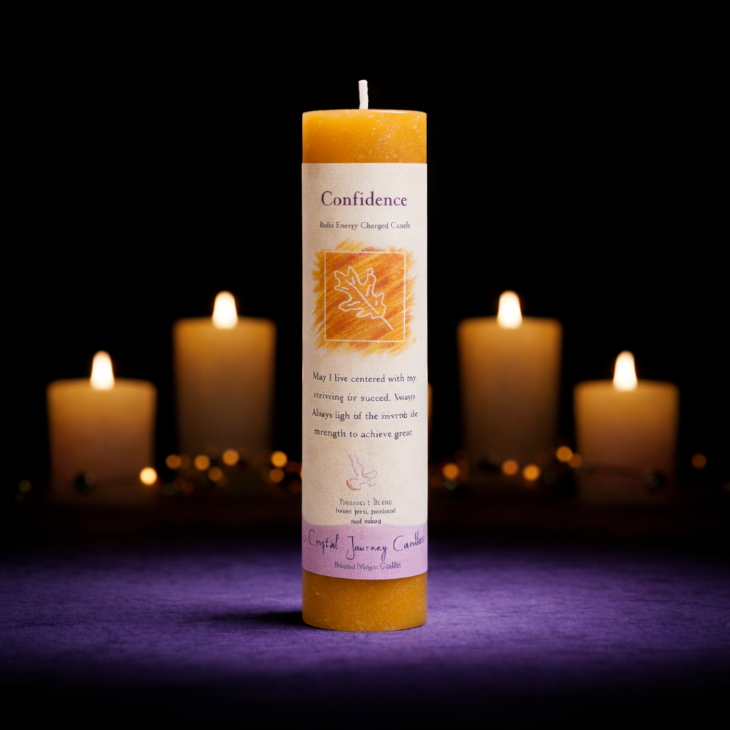 Reiki Herbal Pillar Candle Confidence-1