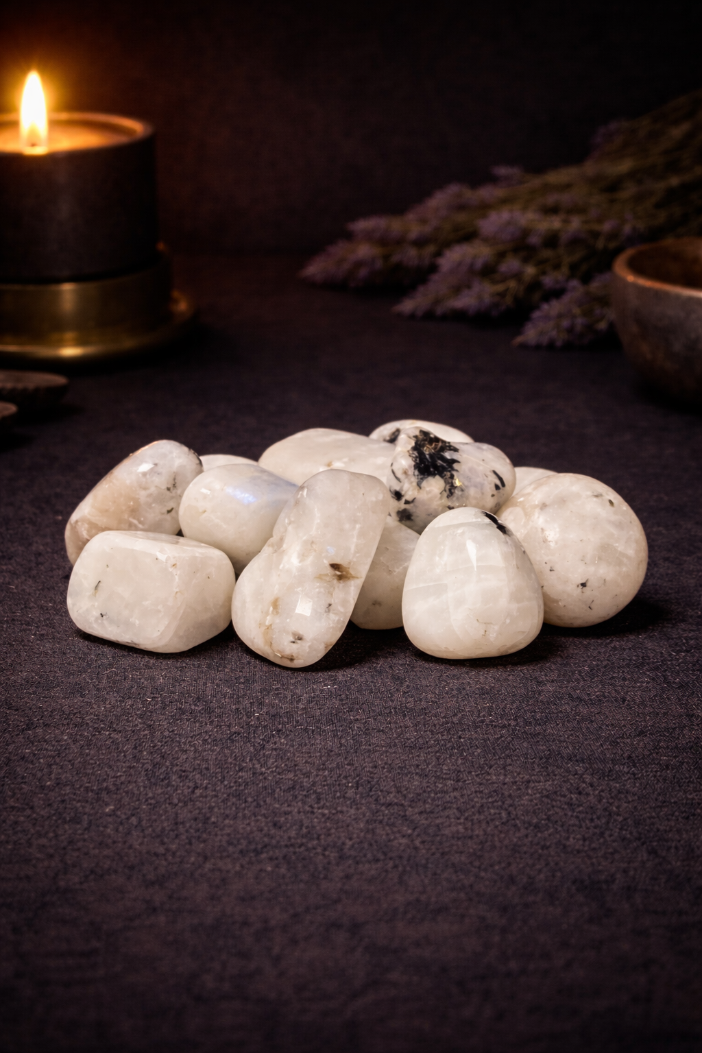 Rainbow Moonstone Tumbles