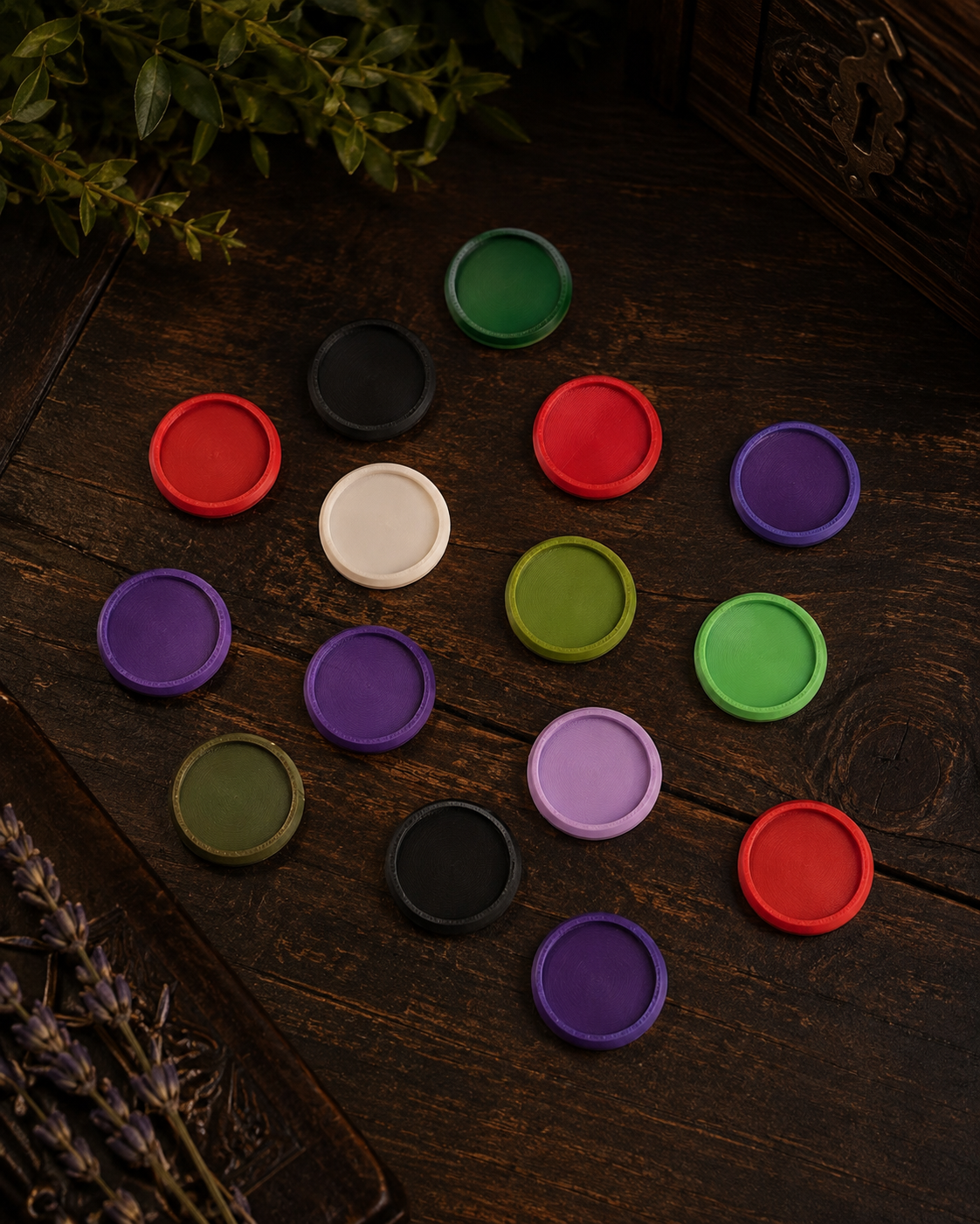 The Living Grimoire - Expansion Discs (1inch,Olive Green)