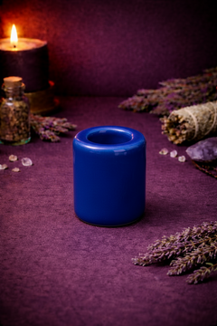 Ceramic Chime Candle Holder - Blue-1