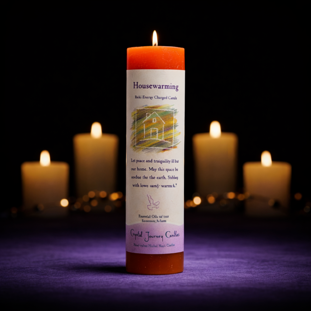 Reiki Herbal Pillar Candle House Warming