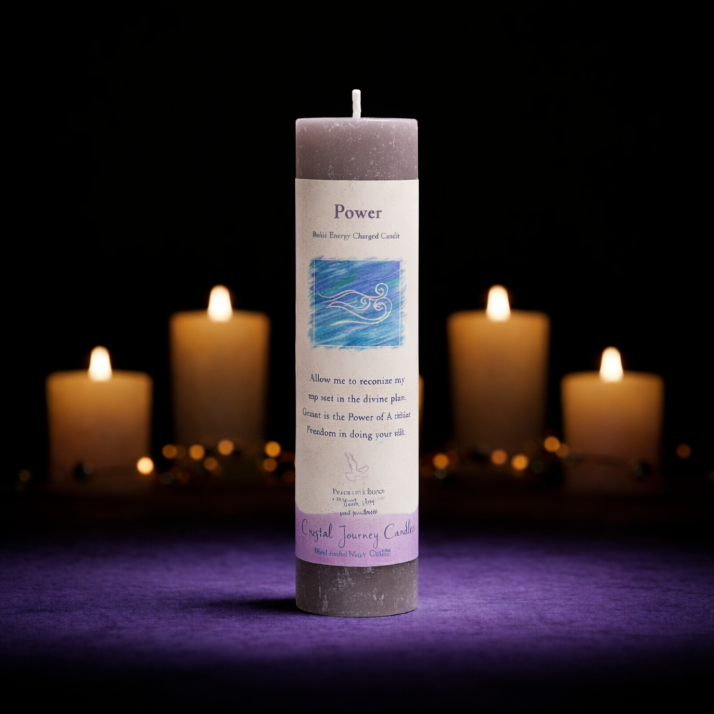 Reiki Herbal Pillar Candle Power-1