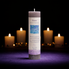 Reiki Herbal Pillar Candle Power-1