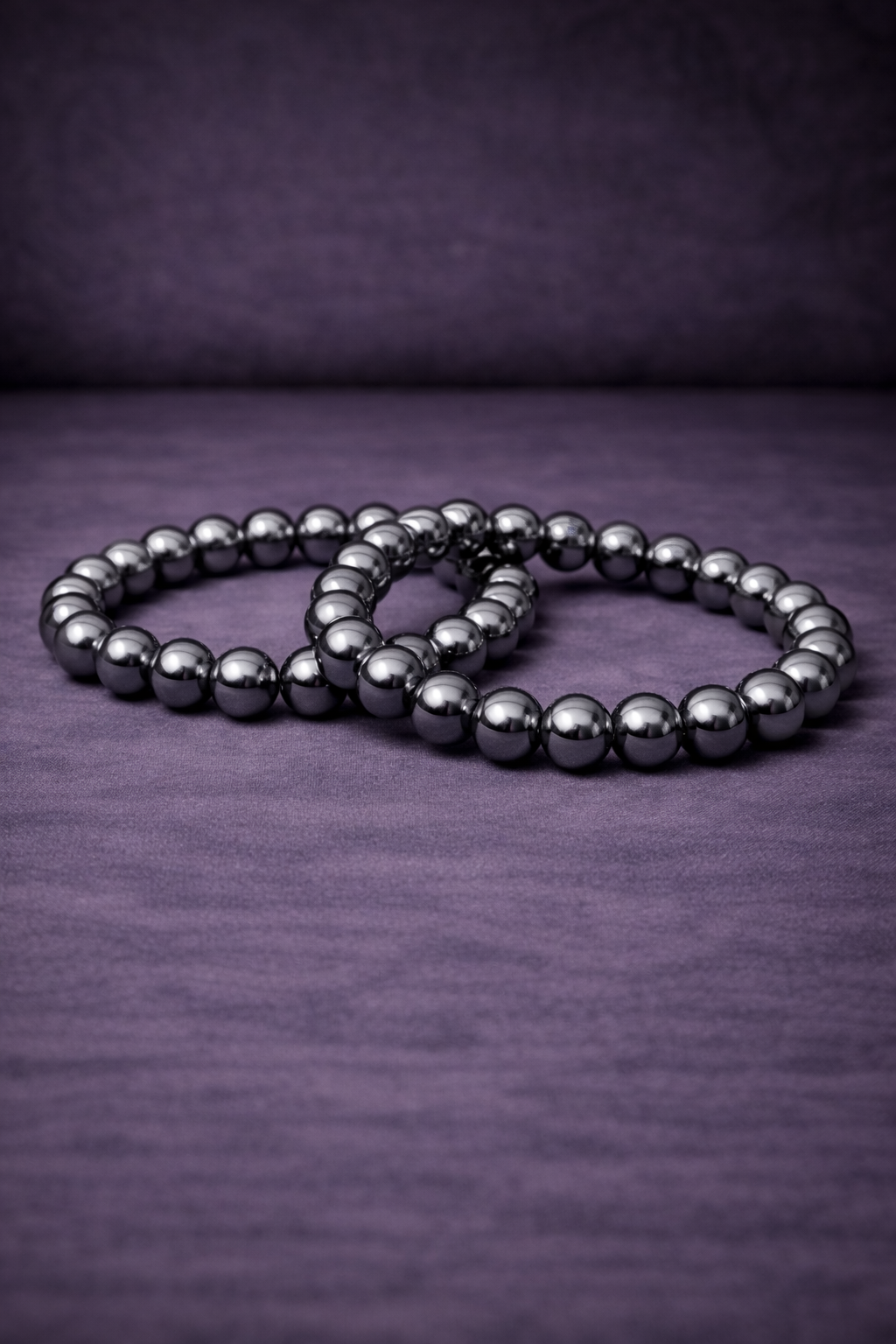 Hematite Bead Bracelet - 8 MM