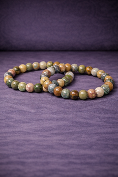 Ocean Jasper Bead Bracelet - 8 MM-1