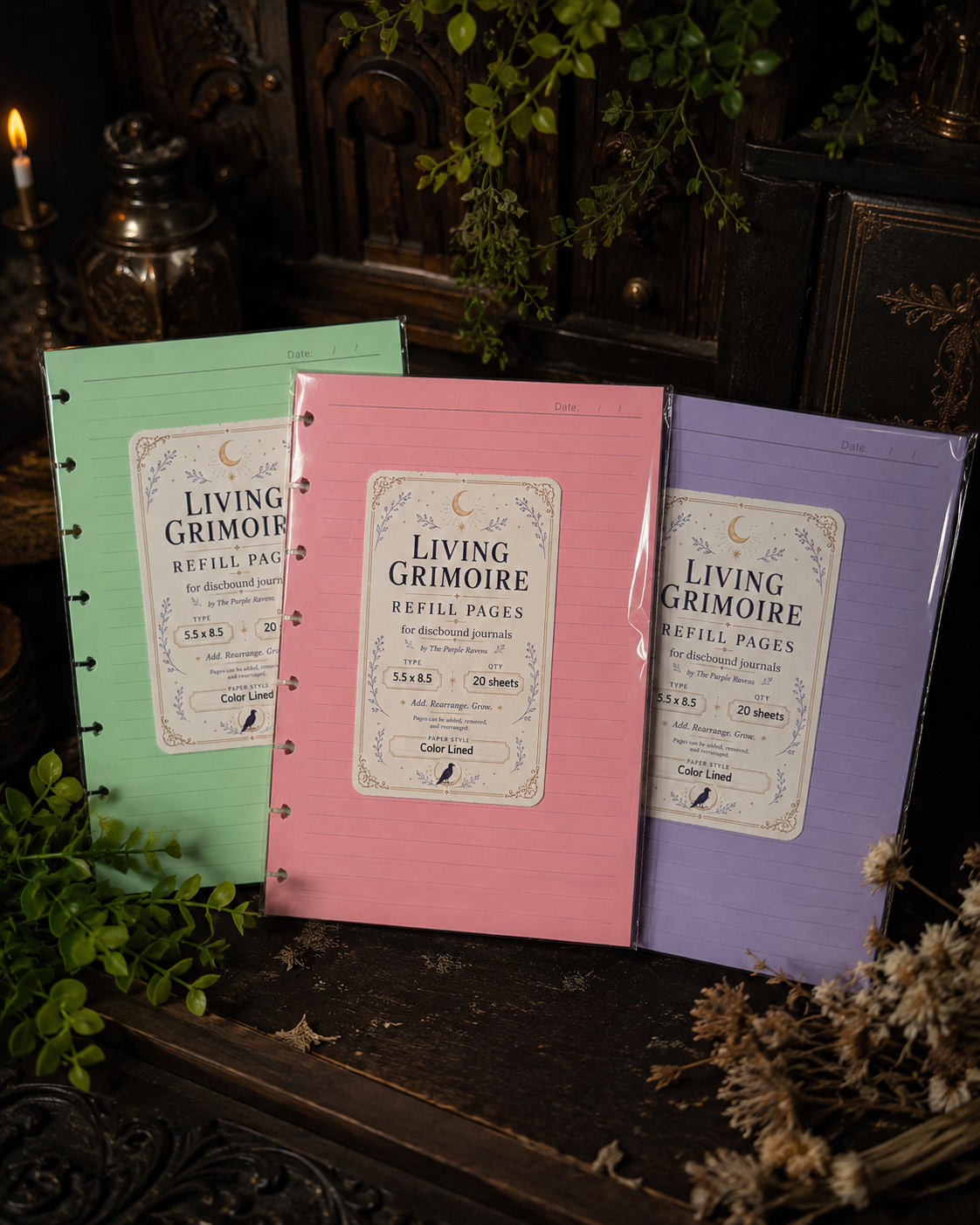 The Living Grimoire Paper Refill Pack(20) - Color (2 Color)