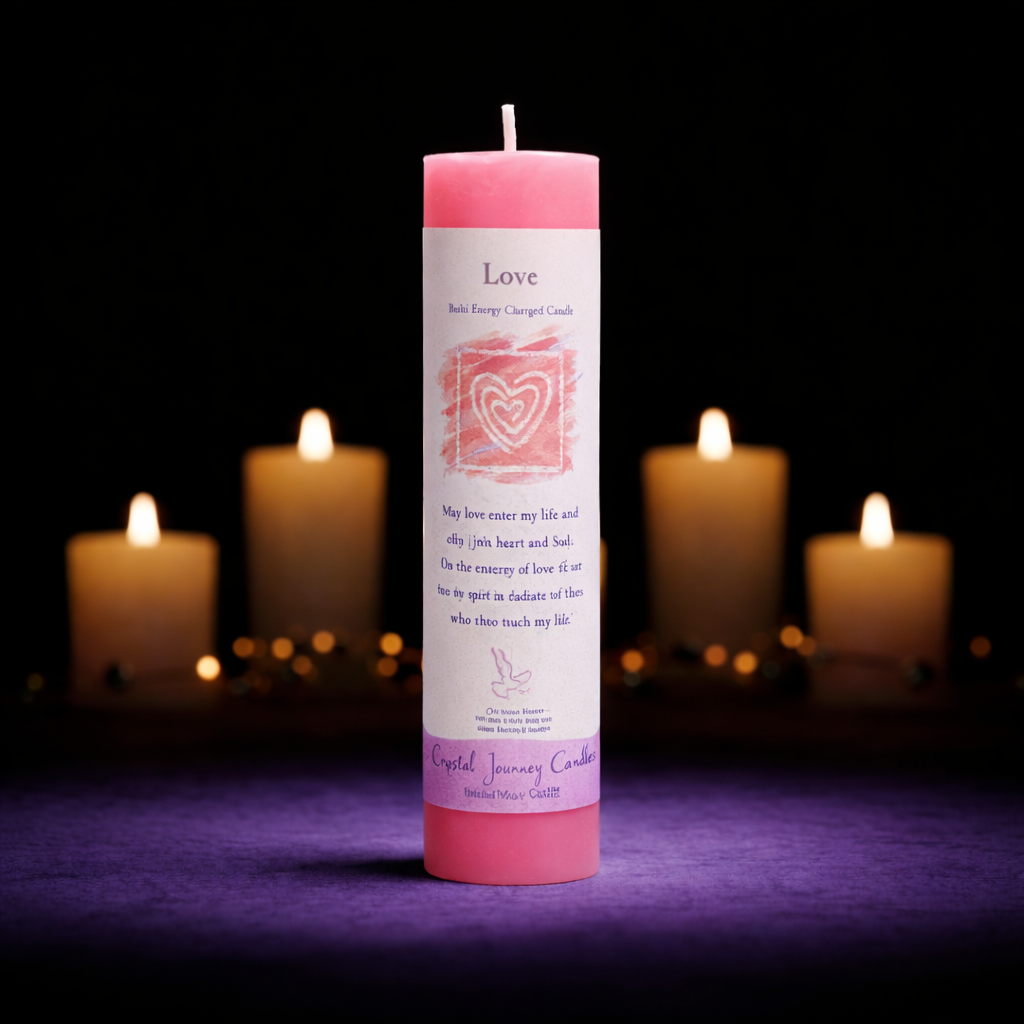 Reiki Herbal Pillar Candle Love-1