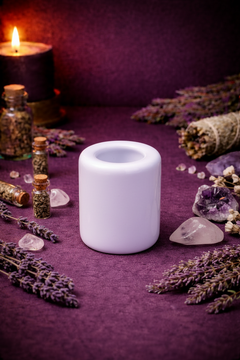 Ceramic Chime Candle Holder - Lavender-1