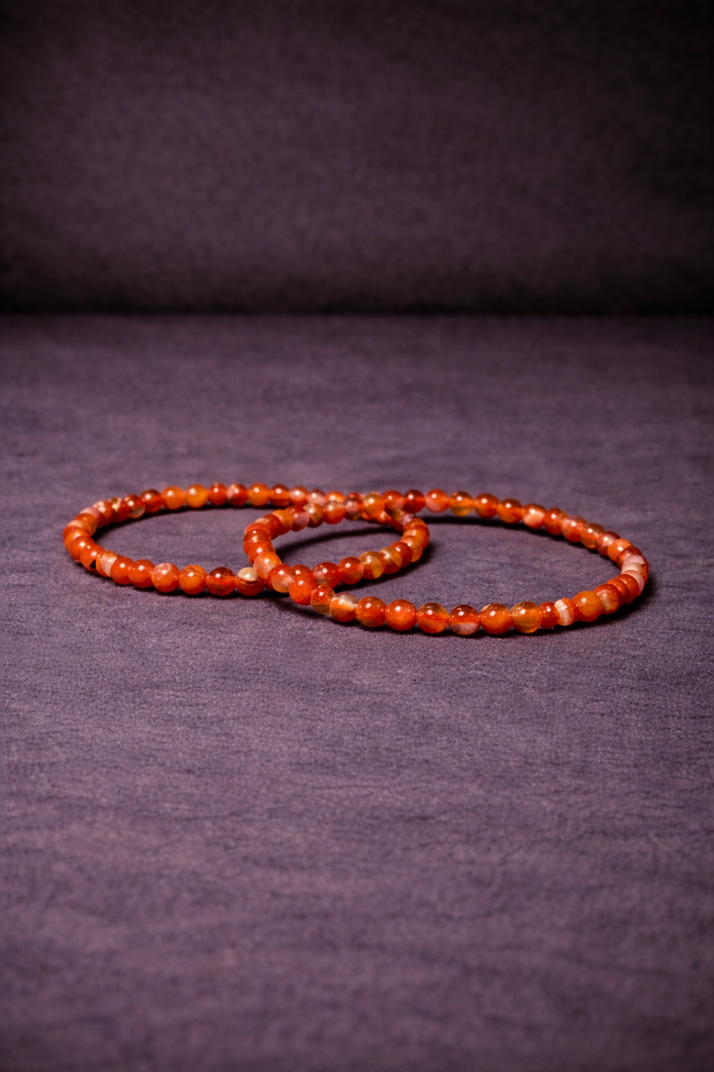 Carnelian Bead Bracelet - 4 MM-1