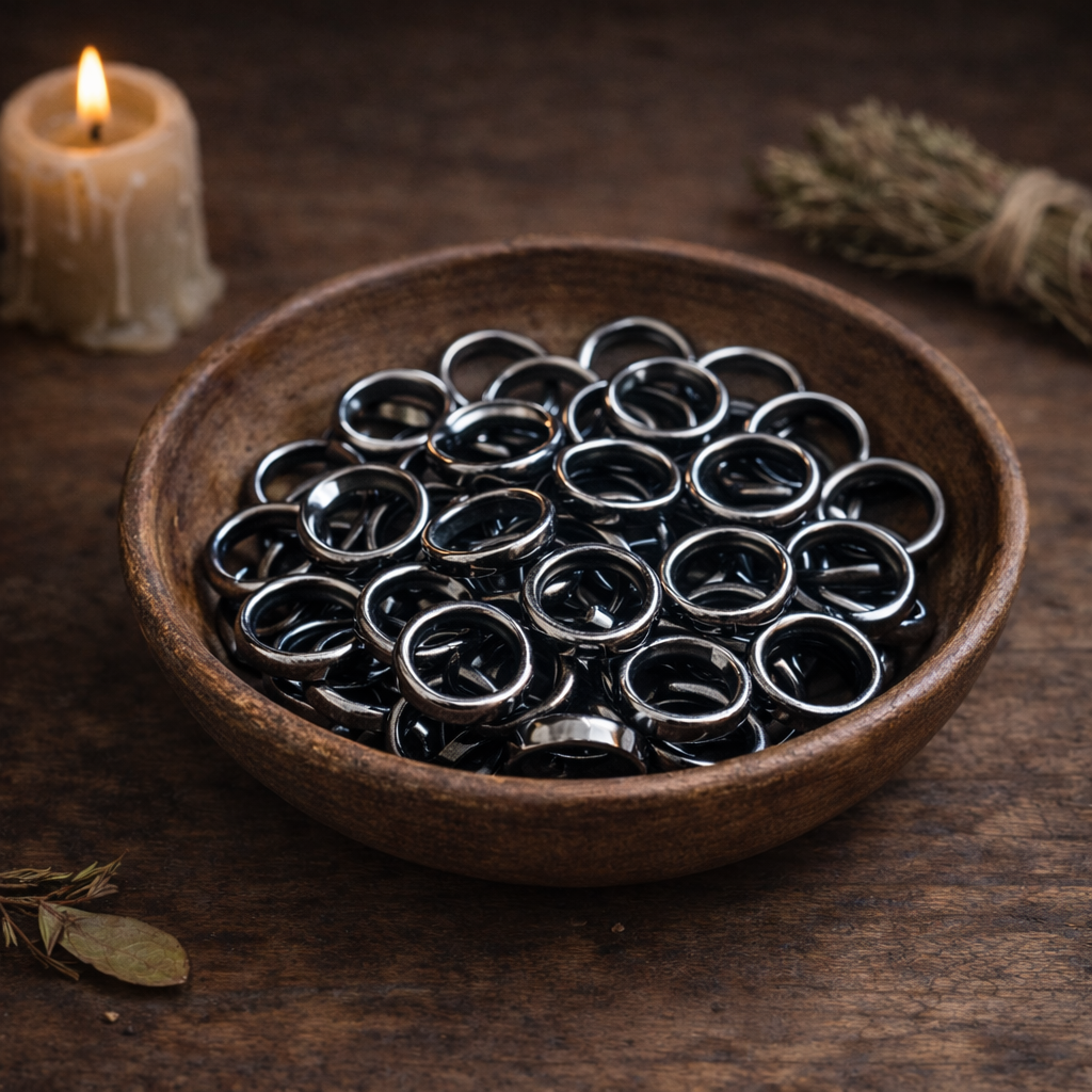 Flat Hematite Ring - 6mm-1