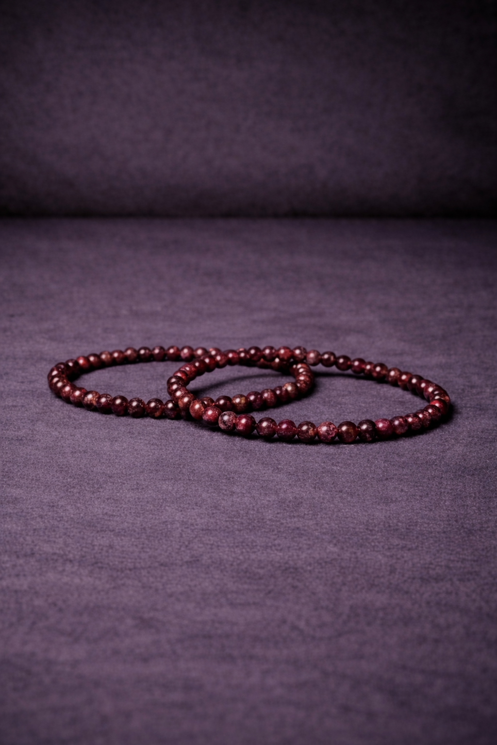 Garnet Bead Bracelet - 4 MM