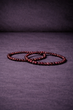 Garnet Bead Bracelet - 4 MM-1