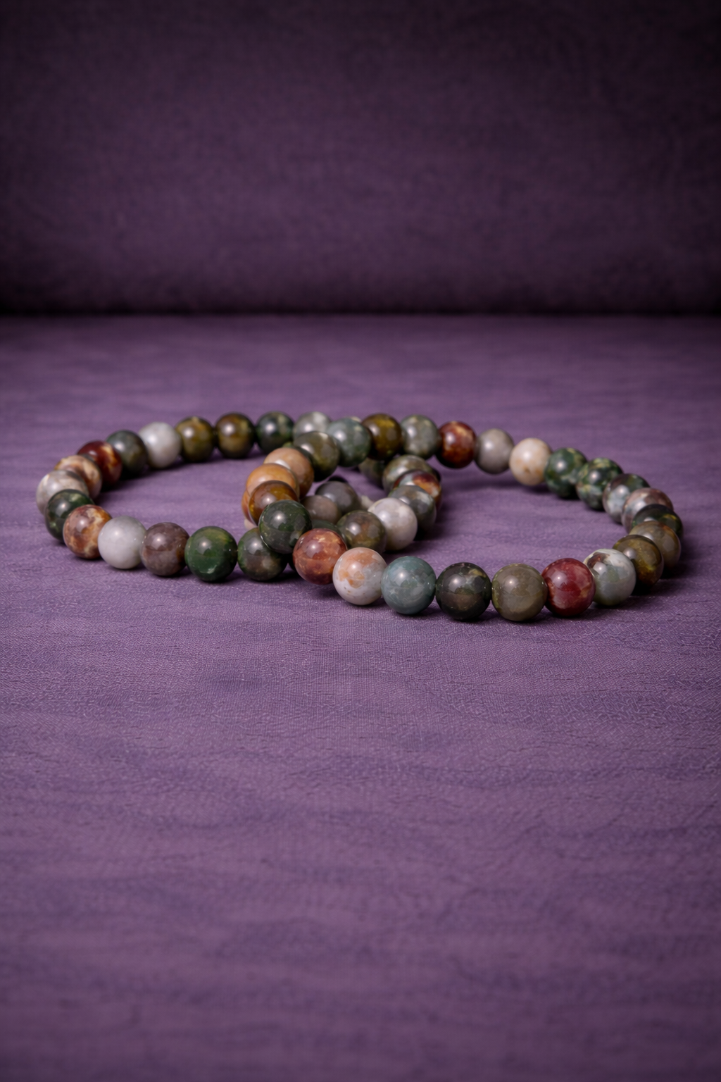 Fancy Jasper Bead Bracelet - 8 MM-1