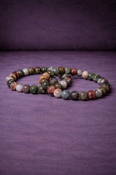 Fancy Jasper Bead Bracelet - 8 MM-1