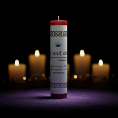 Manifestation Pillar Candle Cut & Clear-1