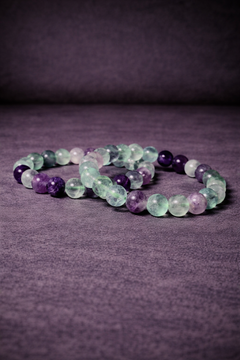 Fluorite Bead Bracelet - 8 MM-1